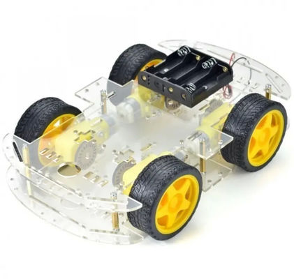 Versi Lebih Panjang 4WD Smart Robot Car Chassis Kit 4 Roda Layer Ganda