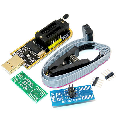 CH341A 24 Seri 25 EEPROM Flash BIOS USB Programmer Module + SOIC8 SOP8 Test Clip Untuk EEPROM 93CXX / 25CXX / 24CXX