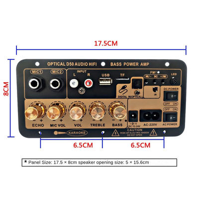 D50 100W Power Output Amplifier Board dengan Optical Audio Input dan Adjustable High Low Tones Bluetooth AMP
