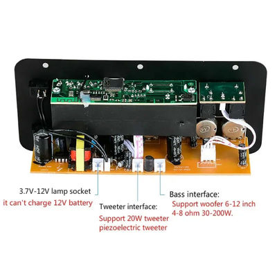 D10 12V 24V Subwoofer Digital Power Amplifier Board Wireless Audio Stereo BT 5.0 Dual Mikropon Karaoke Amp Speaker Acc