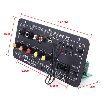 D10 12V 24V Subwoofer Digital Power Amplifier Board Wireless Audio Stereo BT 5.0 Dual Mikropon Karaoke Amp Speaker Acc