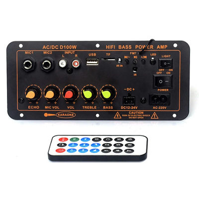 D100W Bluetooth 5.0 Power Amplifier Board AC 220V DC 12-24V 5V Wireless Module Untuk 8-12 Inch