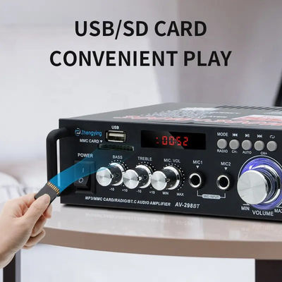120W LDZS AV-298BT Stereo Audio Amplifier dengan Wireless BT 2.0 dan HIFI Sound Quality