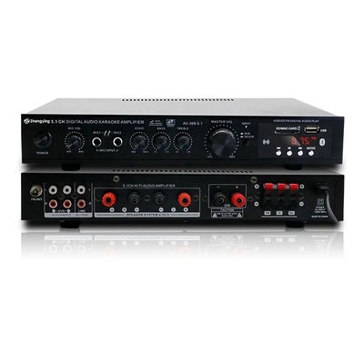 LDZS 5.1 Channel Audio Amplifier Profesional Ktv Home Theatre System 2 Mikropon Input Speaker Mixer