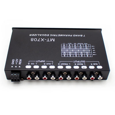 24V 5 Segmen Mobil Audio Equalizer dengan remote control dan Aux Input untuk penyesuaian yang tepat
