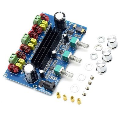 CA-3166B Bluetooth 5.0 Amplifier Board 2*50W+100W 2.1 Channel TPA3116D2 dengan DC12~24V Power Supply