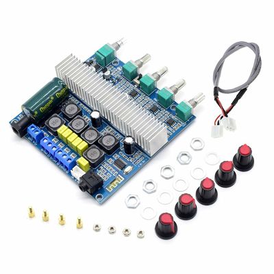 Papan Audio Bluetooth 5.0 Amplifier HiFi 2.1 dengan Output 2*50W+100W dan Catu Daya DC12~24V