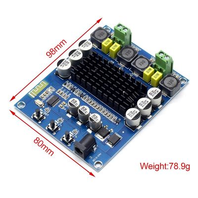 TPA3116D2 Wireless Digital Amplifier Board dengan 2*50W Output Power DC12-24V Bluetooth 5.0 DIY Speaker Amplifier