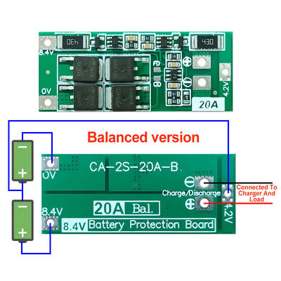 2S 20A 7.4V 8.4V 18650 Lithium Battery Protection Board Standar/Balance Diy Bms Untuk 18650