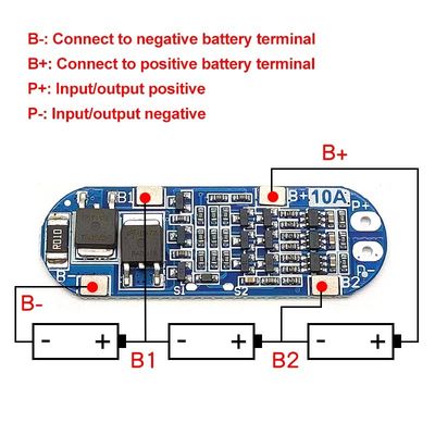 3S 10A Li-ion Lithium Battery 18650 Charger BMS Baterai Perlindungan Papan 11.1V 12.6V