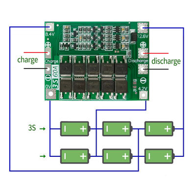 Pengisi Daya Baterai Lithium Li-Ion Modul Sel Lipo PCB Papan Perlindungan BMS
