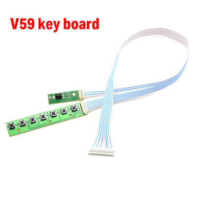 7K V59 V56 Universal 7 Key Keyboard Plate Untuk LCD TV Mainboard Accordance Keypad Dengan IR