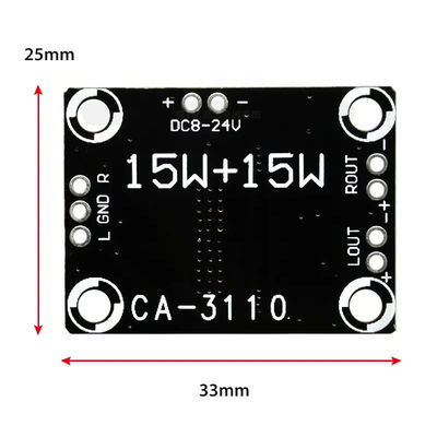 CA-3110 Digital Amplifier Board 2x15W Stereo Kelas D 8-24V DC dengan Chip TPA3110