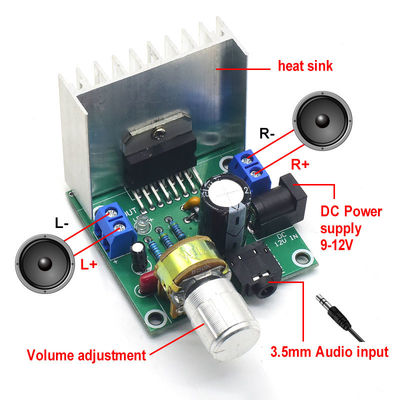 CA-7297 Modul Amplifier Digital Dual-Channel 15W + 15W Papan Amplifier Audio dengan Chip TDA7297 untuk Kit DIY DC 12-24V