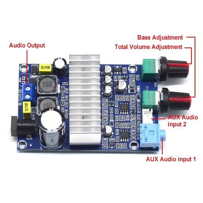 CA-3316A 100W Digital Power Amplifier Board dengan TPA3116 Chip untuk Subwoofer 12-24V