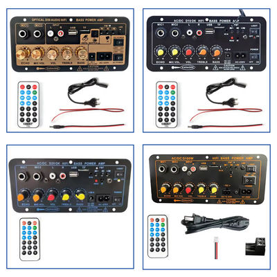 D10 BT Amplifier Audio Board dengan 200W Peak Power Bluetooth 5.0 dan Dual Microphone Input untuk Karaoke