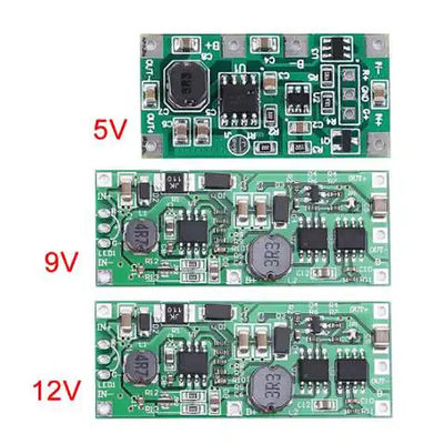 DC 5V 9V 12V Charging Step Up Booster Module untuk 18650 Lithium Battery UPS Voltage Converter Protection