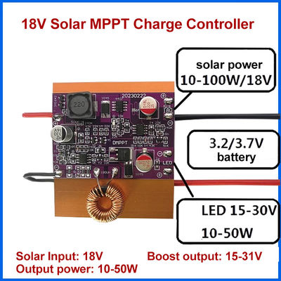 Modul Pengemudi Boost Type Mounting Standar untuk Pengontrol Panel Surya Baterai Litium 18V