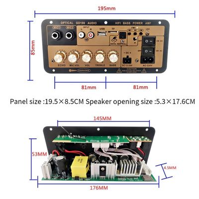 100W BT Mono Amplifier Board dengan 2.0 Channel untuk Audio Rumah dan Mobil