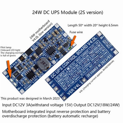 Versatile 24W DC UPS Power Supply Module untuk Perangkat Jaringan Mendukung 12V / 15V Output