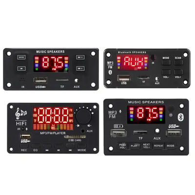 Pemutar MP3 Modul USB BT 5.0 Papan Dekoder MP3 Penguat Daya Perekaman Radio AUX FM