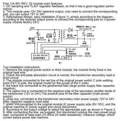 CA901 LCD LED TV Switching Inverter Converter Board dengan SSH7N90 Power Supply Module
