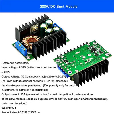 DC-DC 9A 300W Buck Converter 150W Boost Converter 5-40v ke 1.2-35v Power Module Step Down Converter