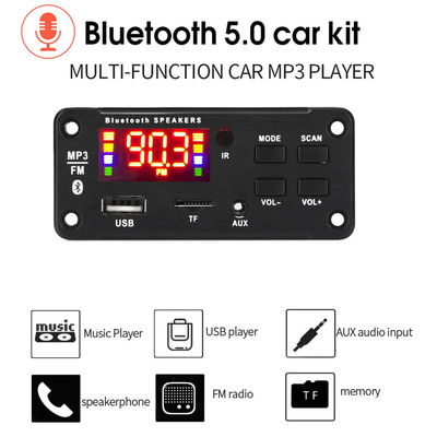 50W Bluetooth 5.0 Mobil Audio Amplifier Modul dengan USB TF FM Radio dan 5.0 Saluran