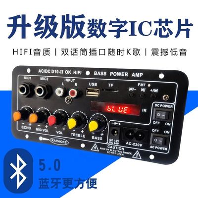 Amplifier Board Audio Module 40W Bluetooth 5.0 Dual Microphone Input untuk Subwoofer dan Audio Mobil