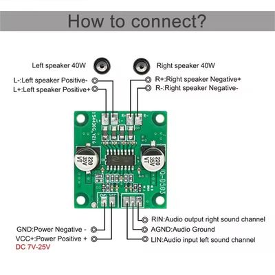 Mini Amplifier 2*40W DC 5V-26V Power Amplifier Module Receivers Amplifier Board