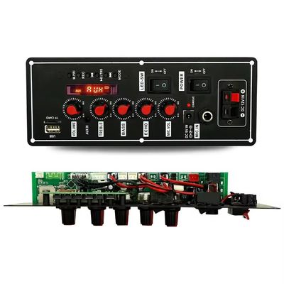 Wireless Wired Microphone Trolley Speaker dengan Radio FM dan Bt Decoder Amplifier Board