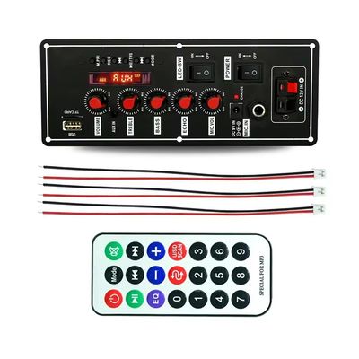Wireless Wired Microphone Trolley Speaker dengan Radio FM dan Bt Decoder Amplifier Board