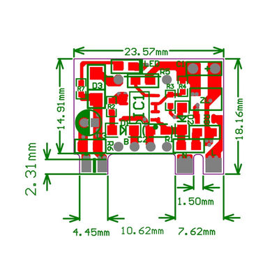 Papan Konverter AC/DC Dudukan Standar 700MA 3.5W Modul Daya Sakelar Isolasi 220V AC 5V DC