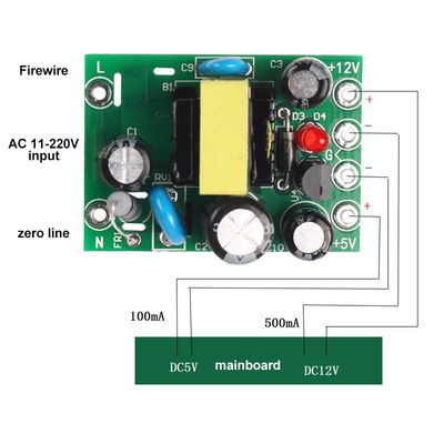 Tipe pemasangan standar AC-DC 110-220V Switching Power Supply Module dengan output daya 6W