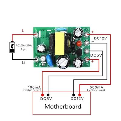 Tipe pemasangan standar AC-DC 110-220V Switching Power Supply Module dengan output daya 6W