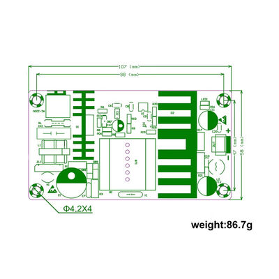 300W High Power Switching Power Supply Module untuk AC 85-265V ke DC12V 8A Boost Converter