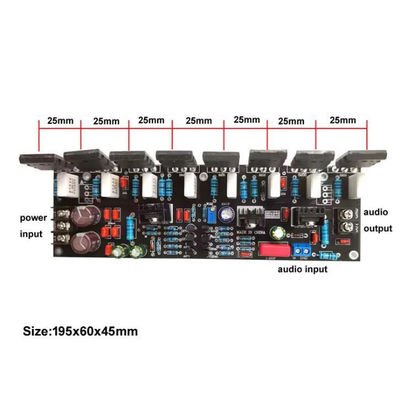 2.0 Saluran 400W Transistor Power Amplifier Board 1943 5200 Peningkatan Audio Belakang