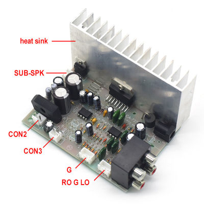 Professional Digital Subwoofer Amplifier Board 2*38W AC/DC 12V dengan TDA7379