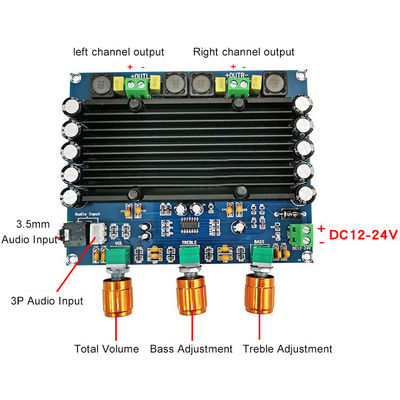 2 Saluran Amplifier Profesional TPA3116D2 2*150W Digital Audio Board untuk Amplifier
