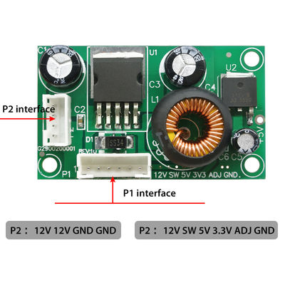 CA-1233 DC Converter Board 12V 5V 3.3V Step Down Power Module dengan kode tanggal standar