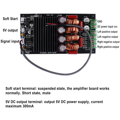 300W Dual Channel 2.0 Digital Amplifier Board untuk HIFI Receiver dan Amplifier Module