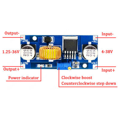 5A DC Boost Converter Module 4-38V Adjustable Step Down Power Supply 96% Efisiensi Buck Module