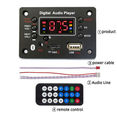 Bluetooth MP3 Decoder Board dengan USB FM Radio Voice Recorder Fungsi Mendukung penggunaan WAV dan layar Ya