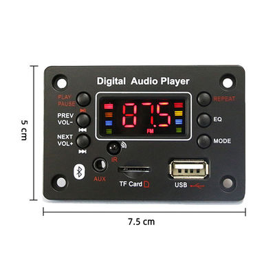 Bluetooth MP3 Decoder Board dengan USB FM Radio Voice Recorder Fungsi Mendukung Penggunaan WAV dan Layar