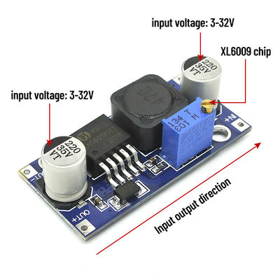 LED dan LCD Kompatibel 43*22mm Super XL6009 DC-DC Boost Module dengan Output Disesuaikan