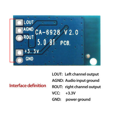 CA-6928 Modul Audio Blueteeth dengan Amplifier Suara Digital Dual dan Pasokan Listrik LED