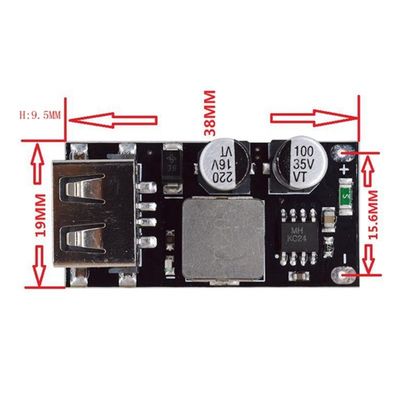 Fast Charging Circuit Board Power Supply Module 24V ke USB QC3.0 QC2.0 Konverter