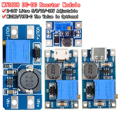 Creatall MT3608 DC-DC Boost Module 2A Boost Board Tegangan Masuk 2-24V Tegangan Keluar 30V