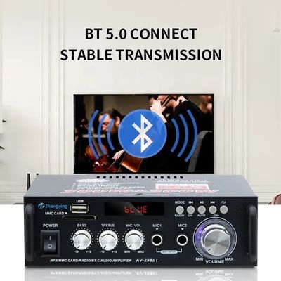 Wireless BT 2.0Stereo Audio Amplifier LDZS AV-298BT untuk Car Amplifiadores dan KTV Home