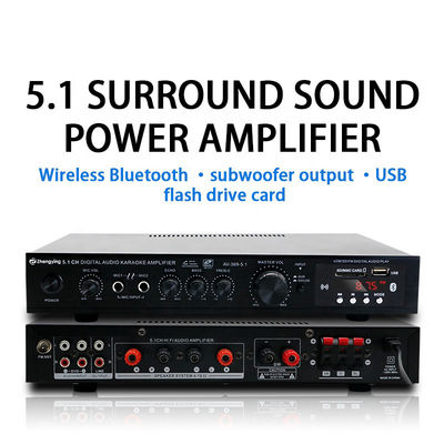 Papan Amplifier Profesional Sistem Home Theater KTV dengan 2 Input Mikrofon dan Mixer Stereo Saluran LDZS 5.1